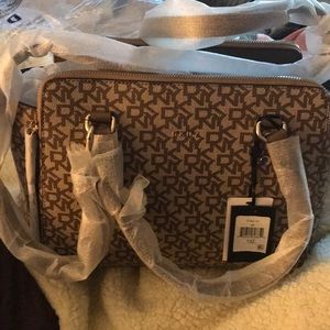 DKNY Coated Logo Satchel Handbag Shoulder Bag